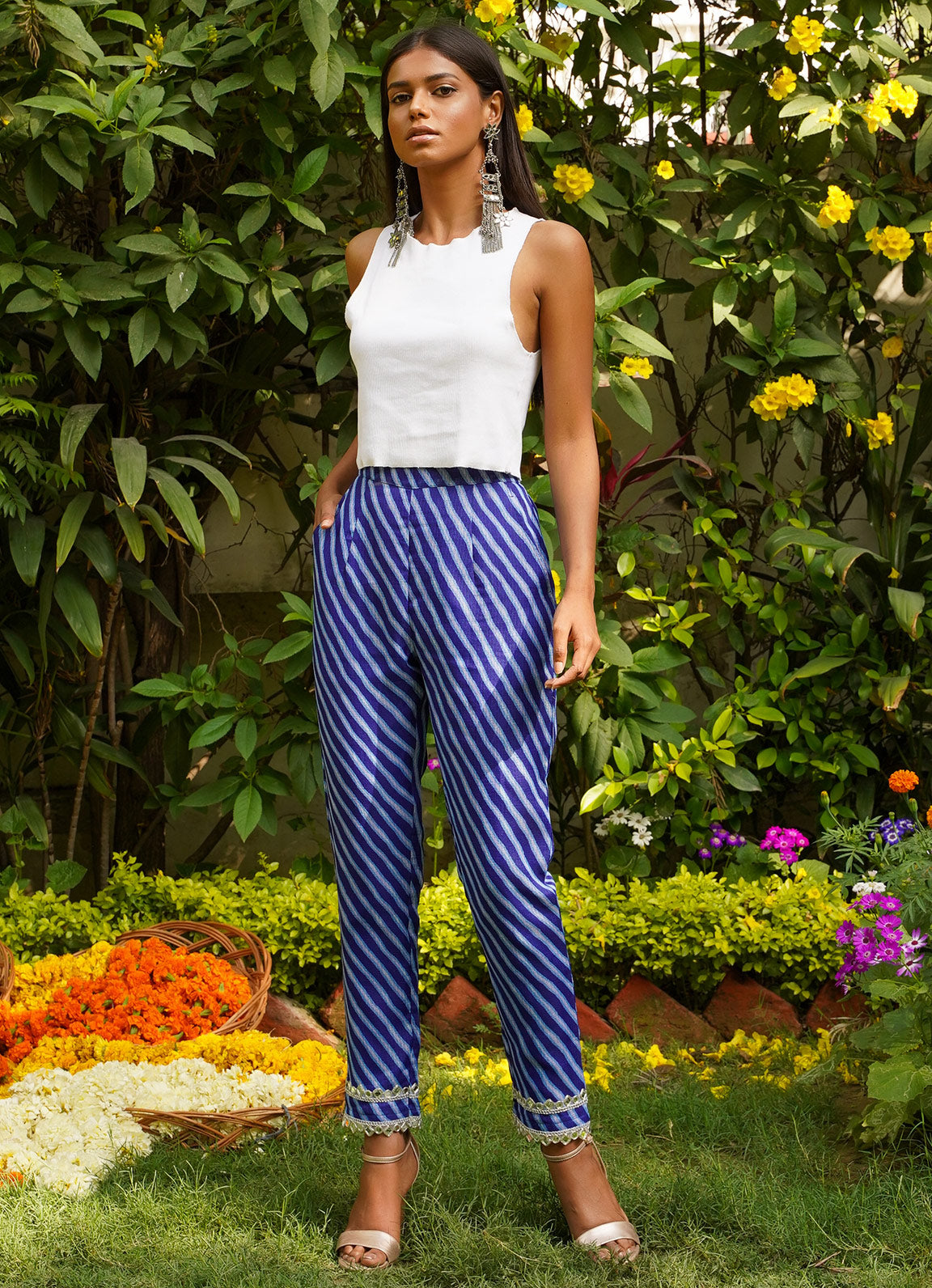 Isya Indigo Striped Pants - Alaya by Stage3