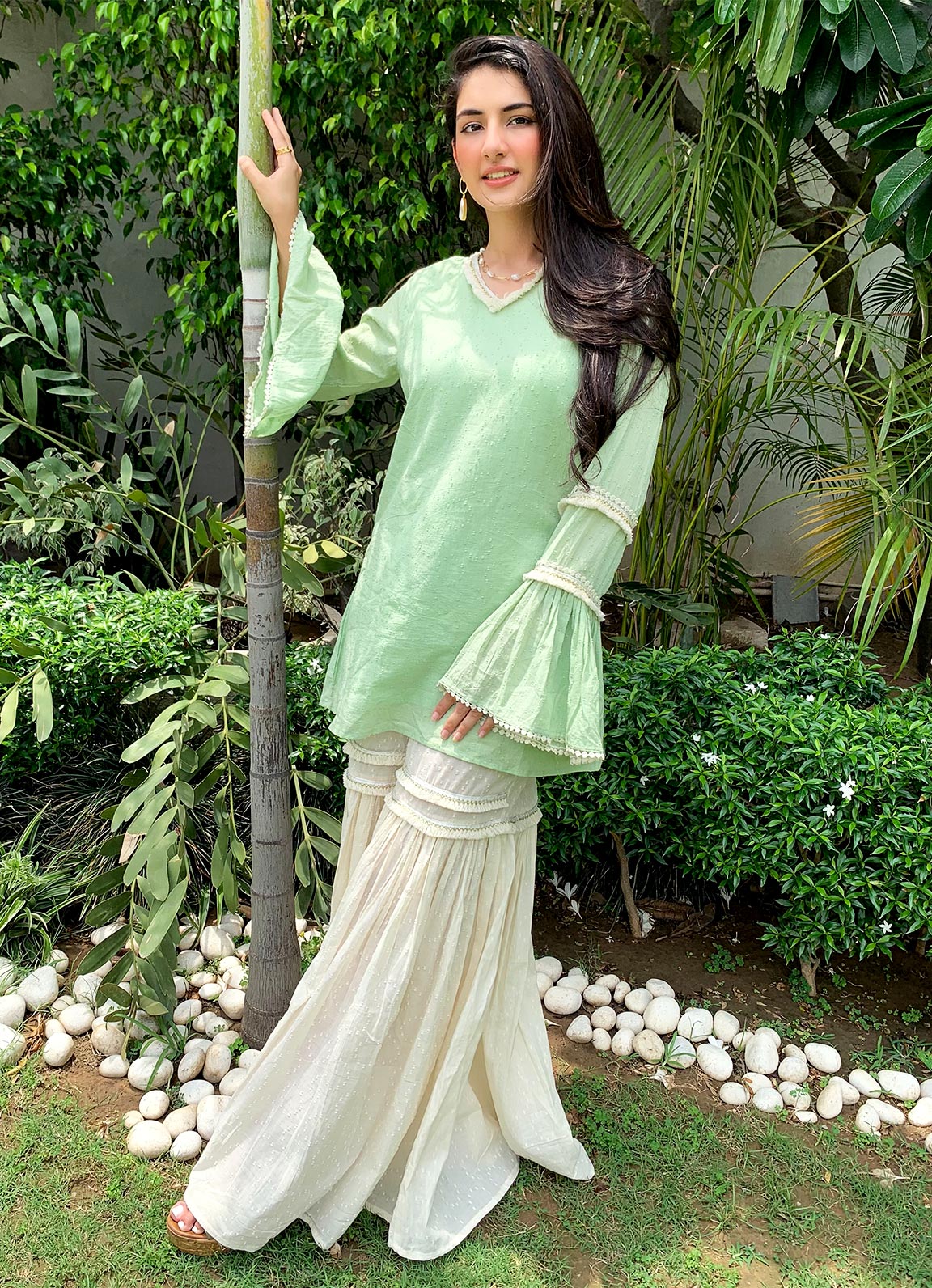 Aynoor Cotton Gharara Pants - Alaya by Stage3