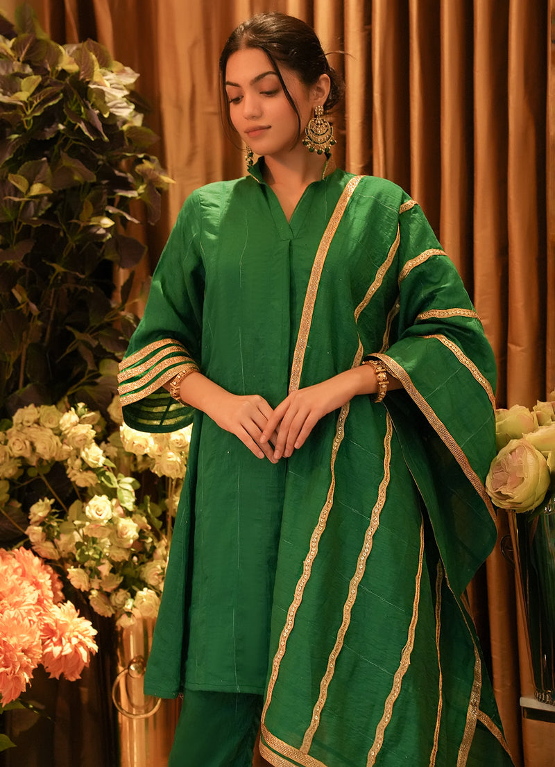 Reet Emerald Chanderi Dupatta