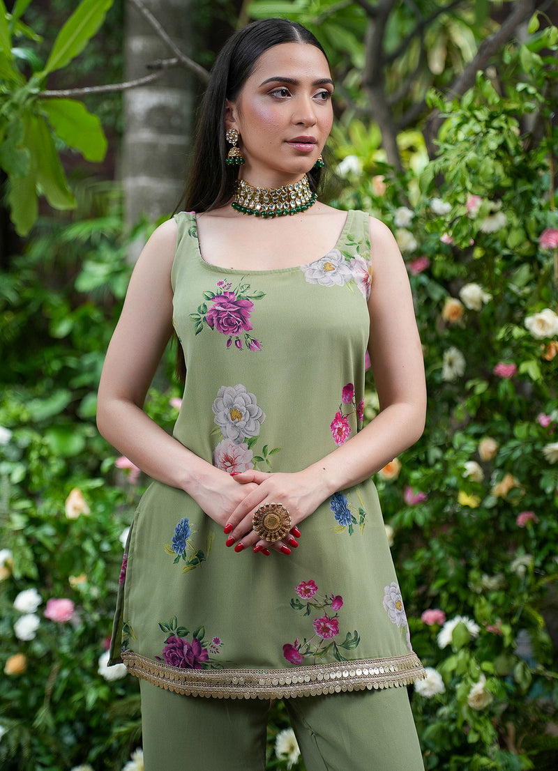 MM Jade Floral Cami Kurta - Alaya by Stage3