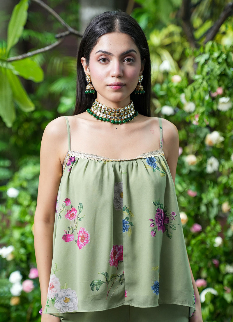 MM Jade Floral Pleated Top - Alaya by Stage3