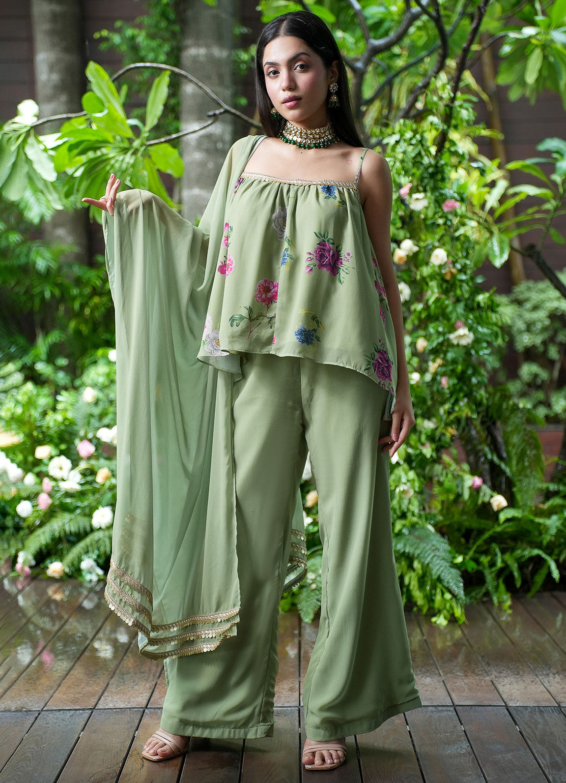 MM Jade Floral Pleated Top - Alaya by Stage3