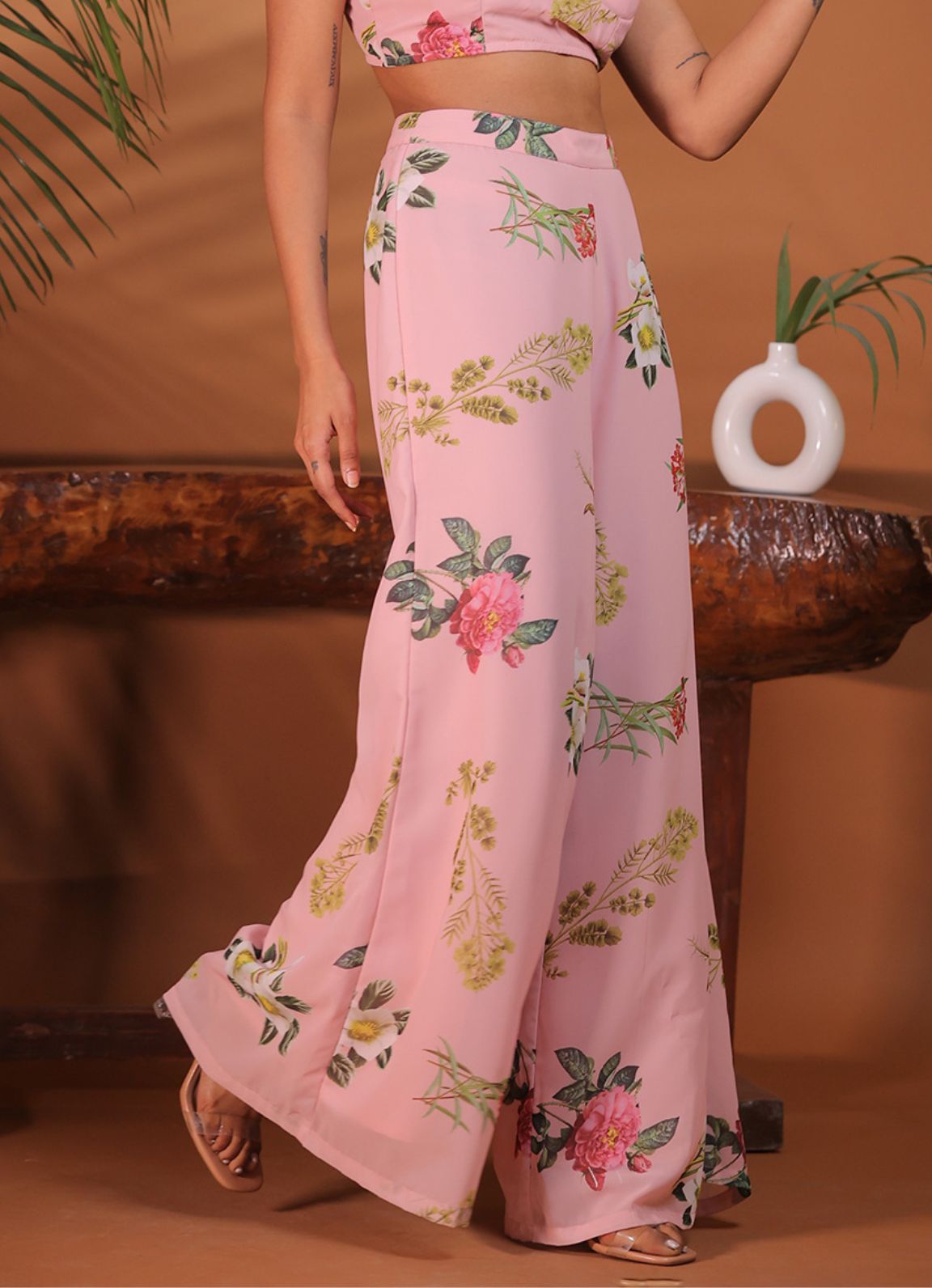 Rose Floral Printed Palazzo