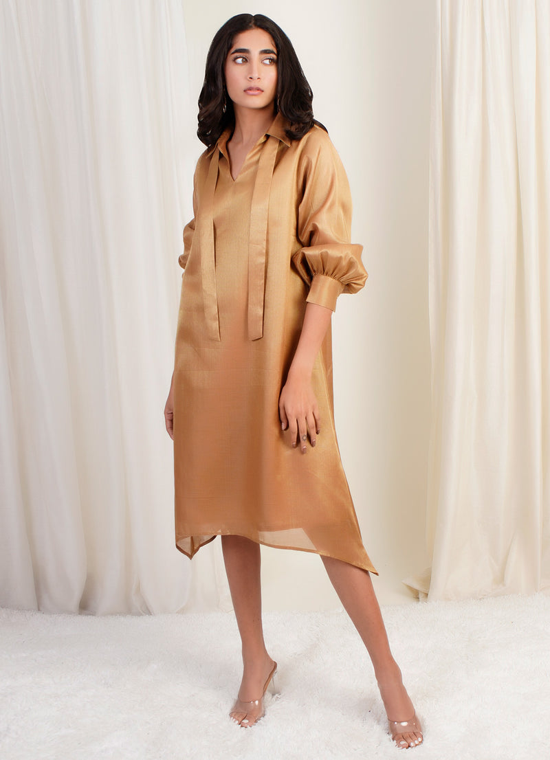 Most Loved Gold Tissue Dress - Alaya by Stage3