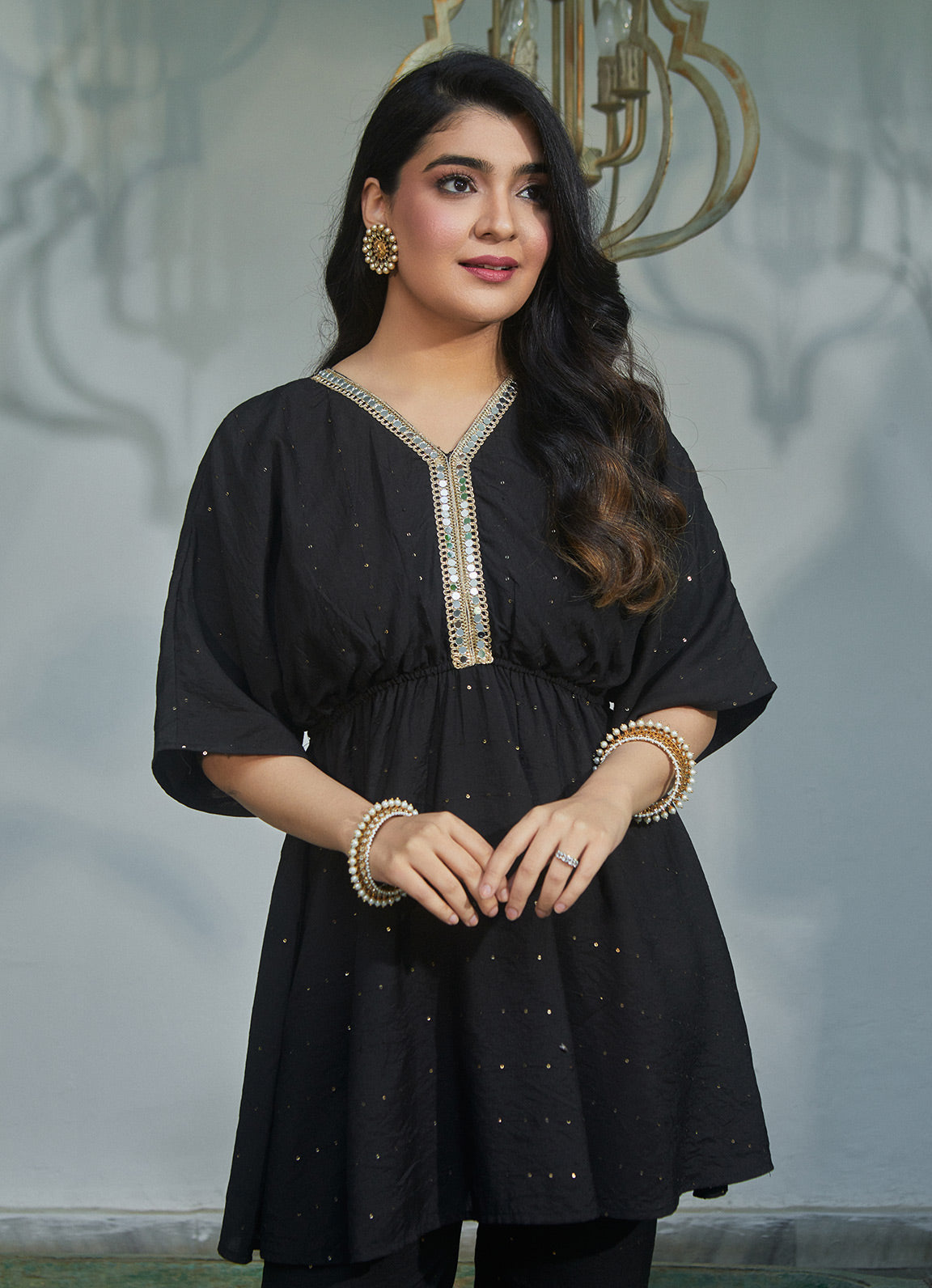 Cister Co Black Butterfly Kurta